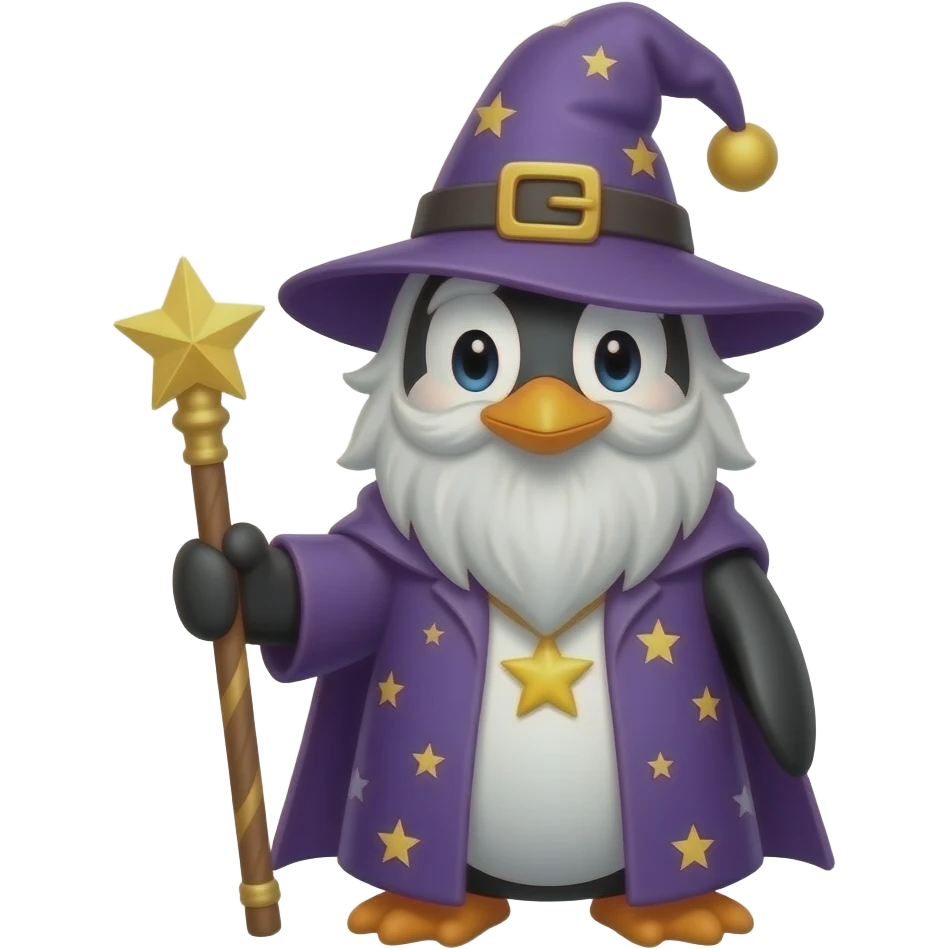 Penguin Wizard emoji