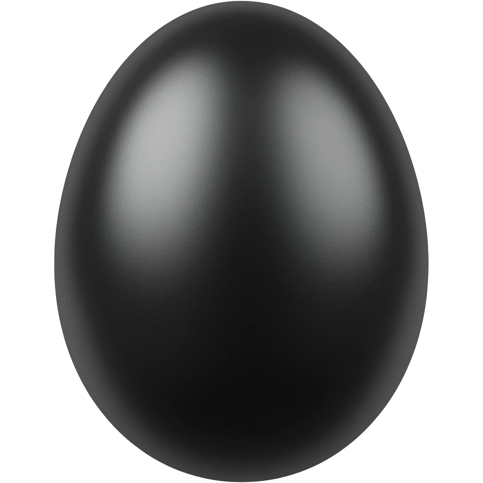 Black egg emoji