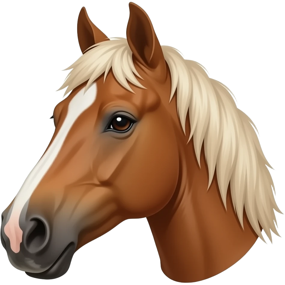 realistic haflinger head emoji