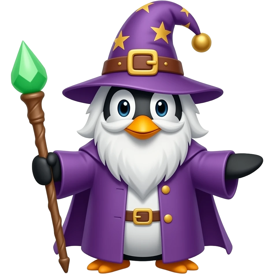 Penguin Wizard emoji