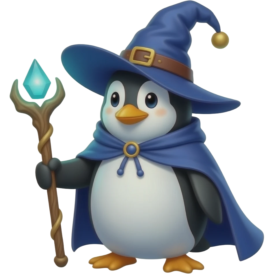 Penguin Wizard emoji