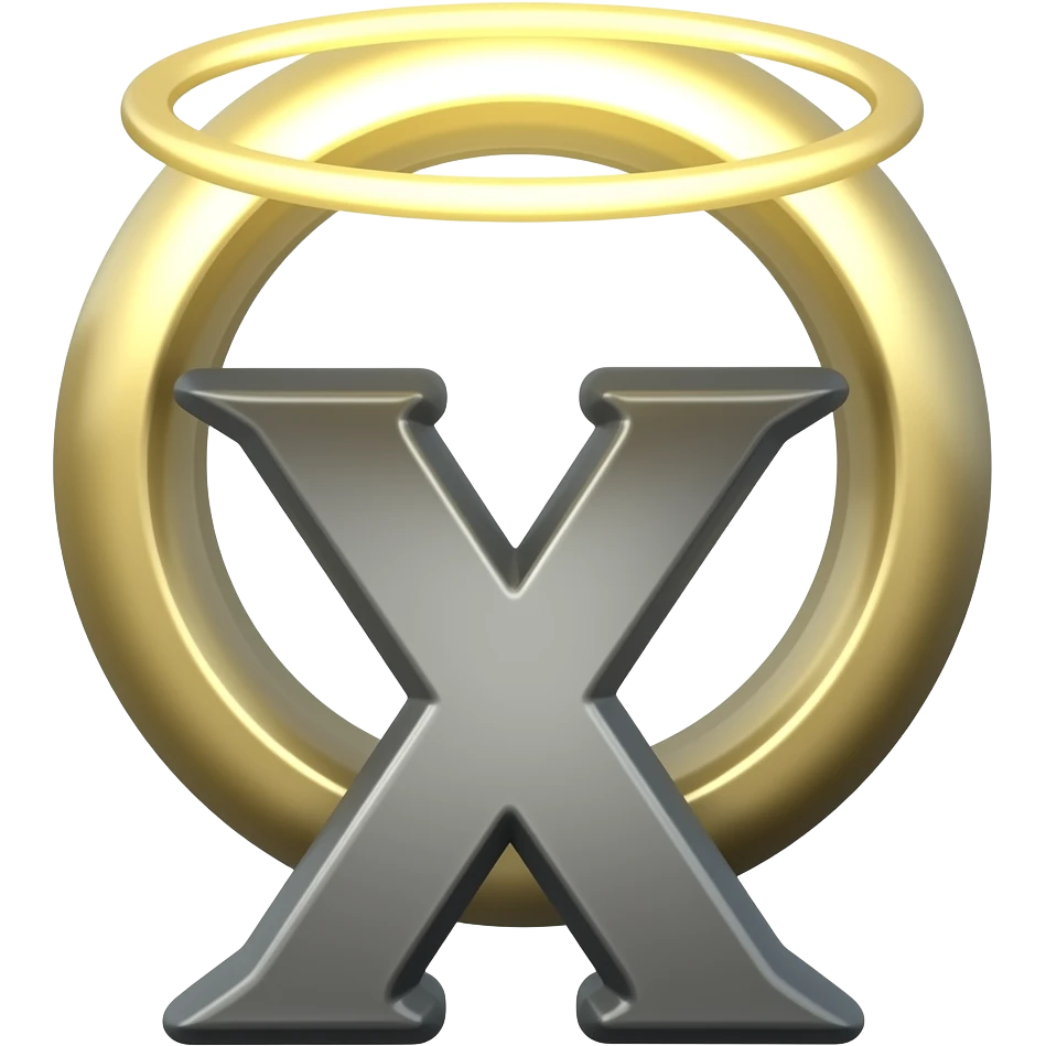 the letter "XY" with a holy halo ring emoji