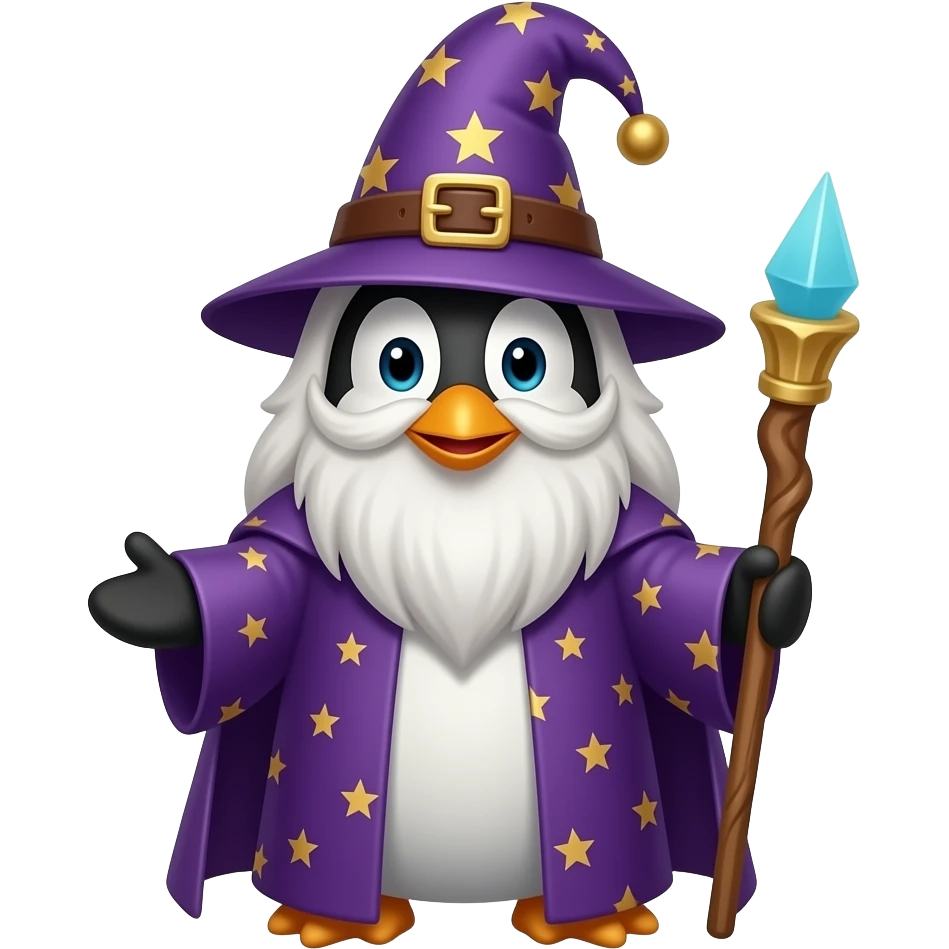 Penguin Wizard emoji