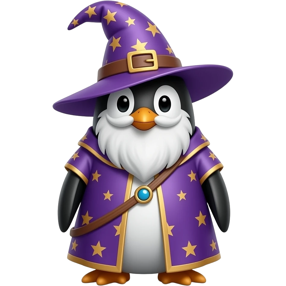 Penguin Wizard emoji