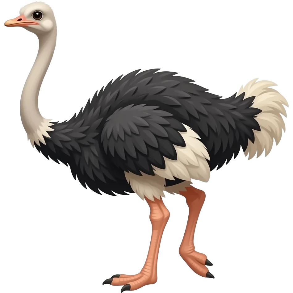 ostrich full body emoji