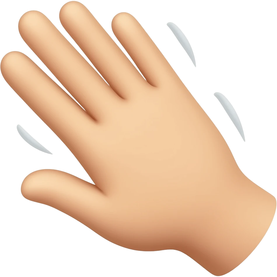 扇巴掌，表现出扇巴掌的动态，只要一只手 emoji