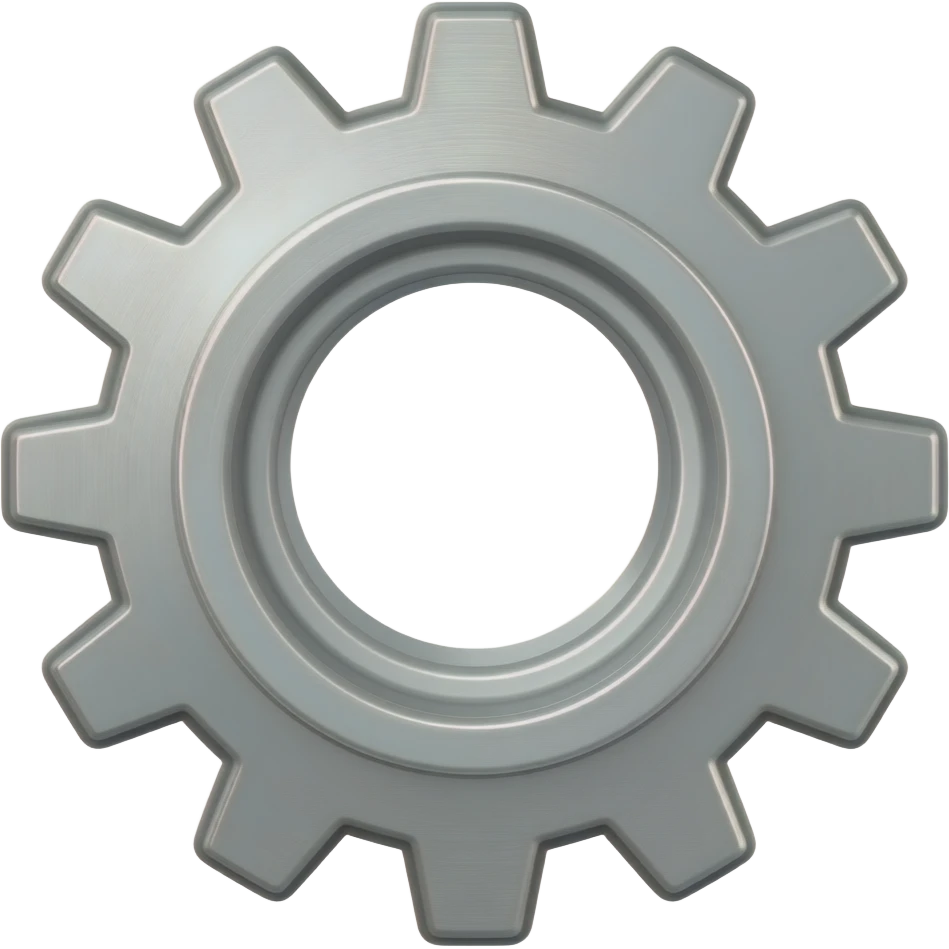 silver gear emoji