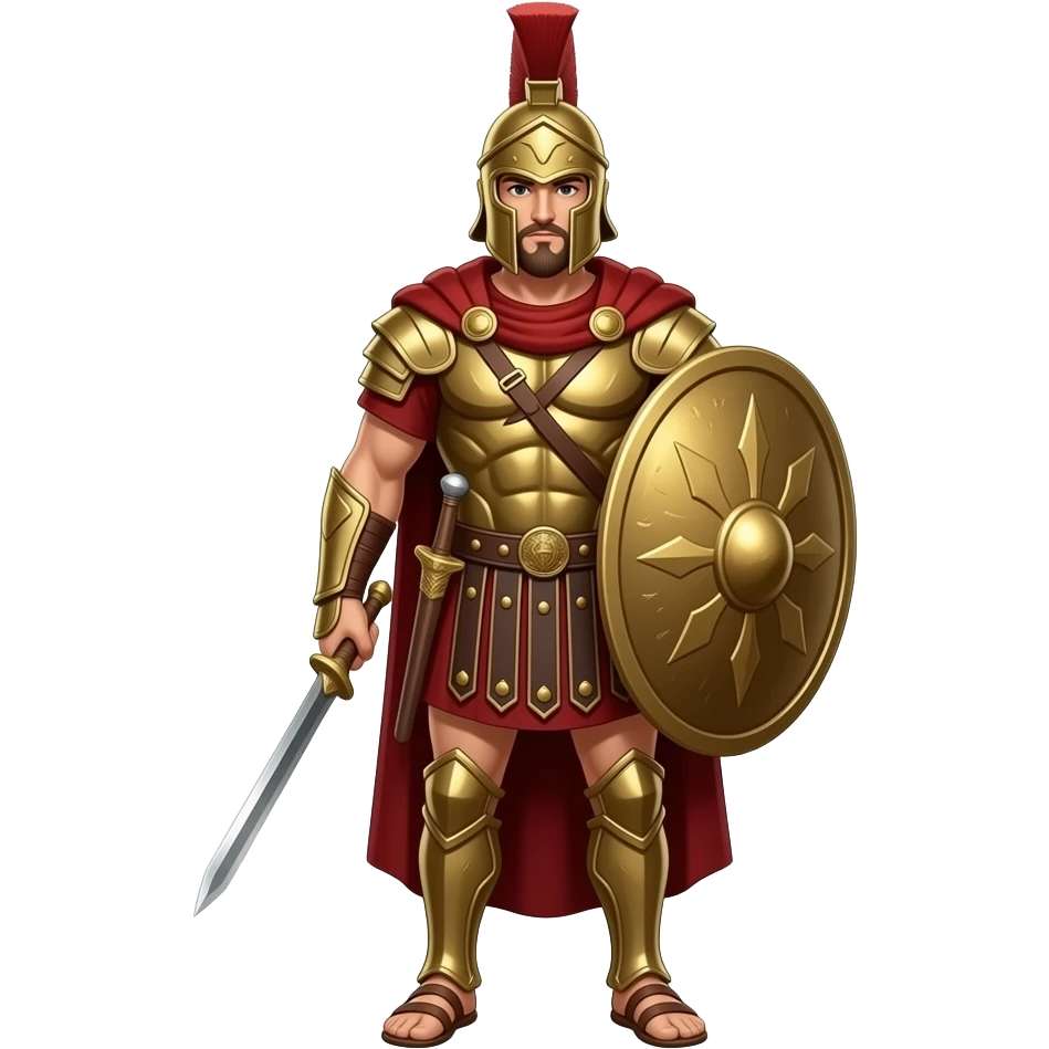 Roman Spartan warrior with full body from 300 movie emoji