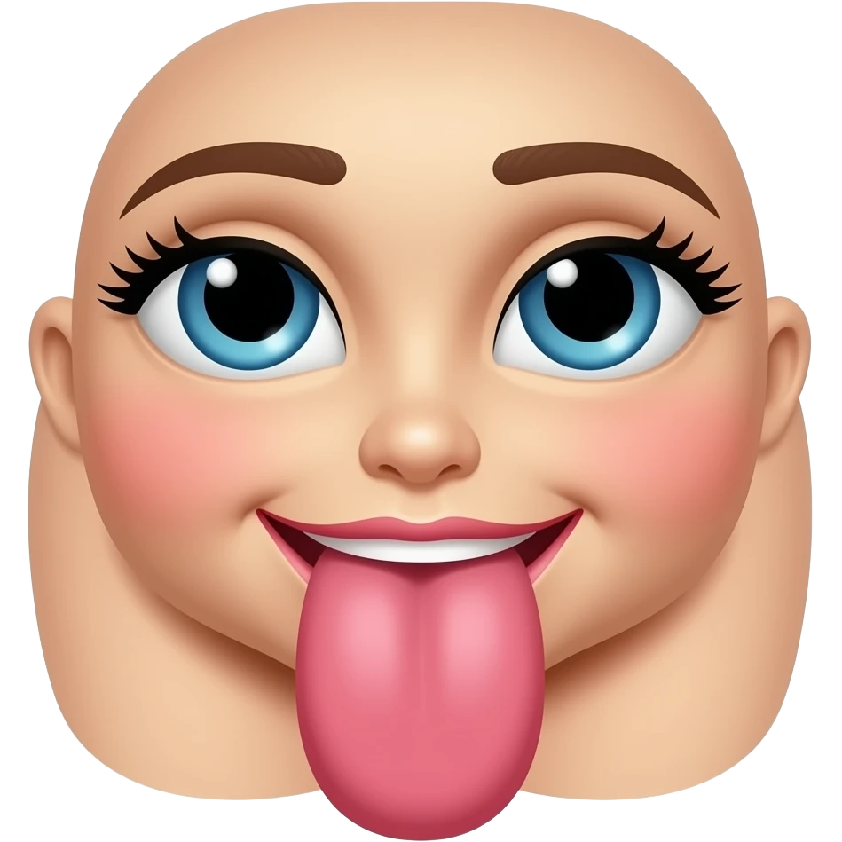 Licking a butt emoji