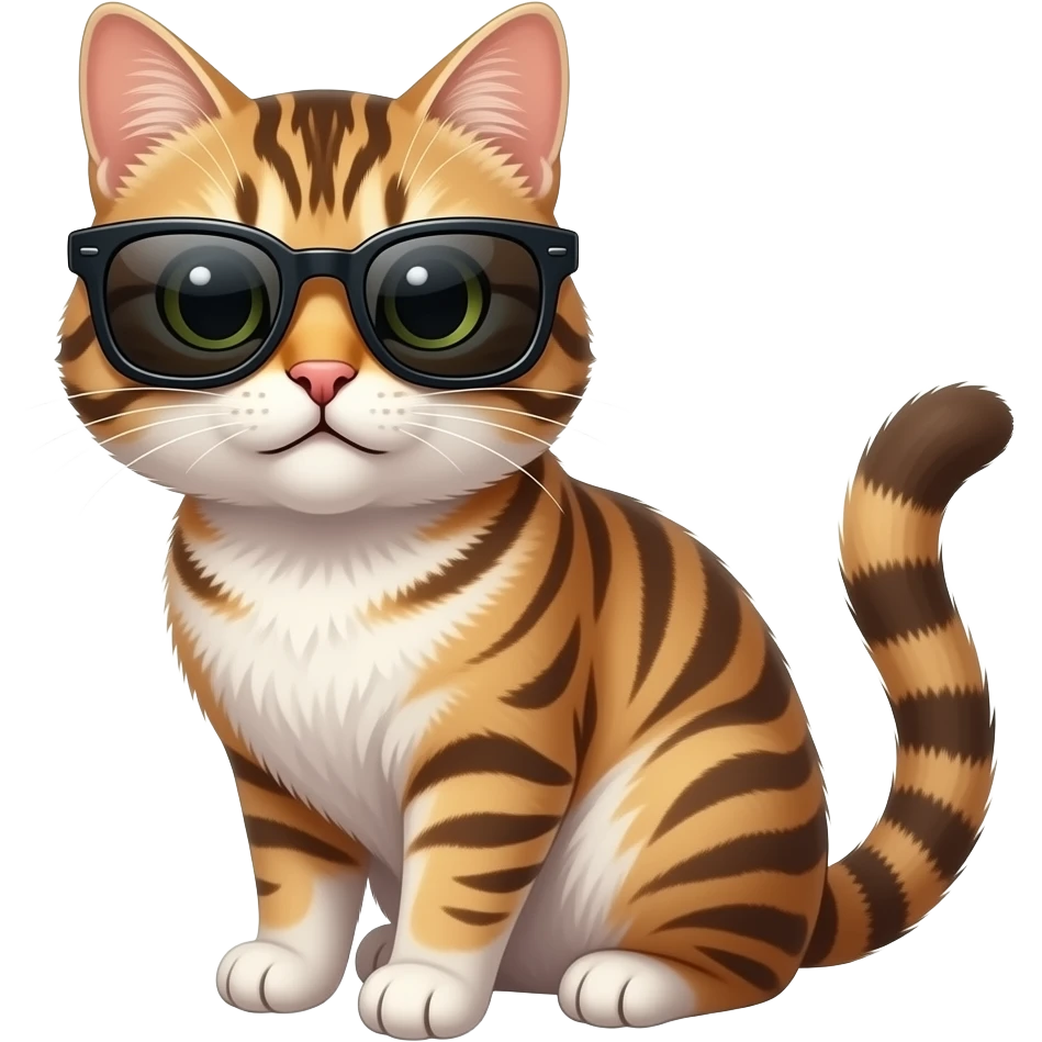 Cat wearing sunglasses emoji