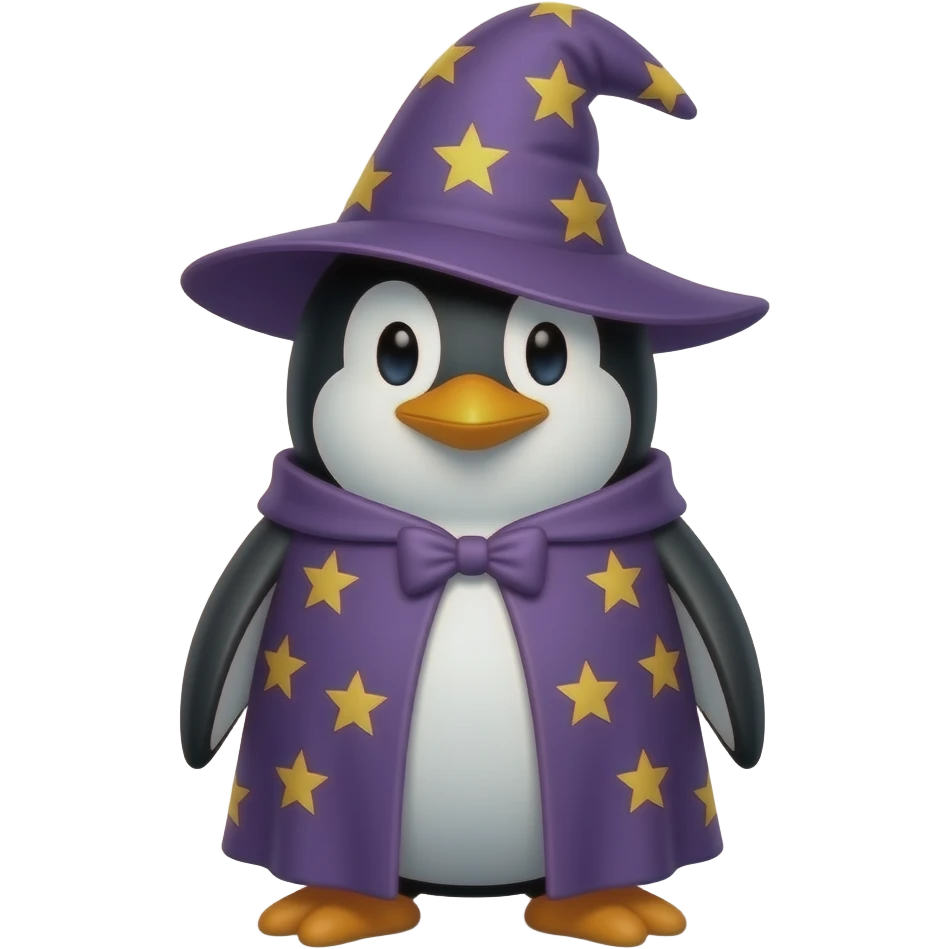Penguin Wizard emoji