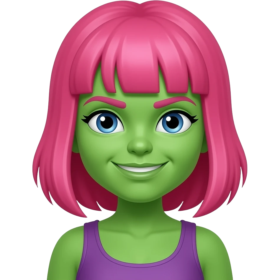the hulk but instead of green man it’s a pink girl hulk emoji