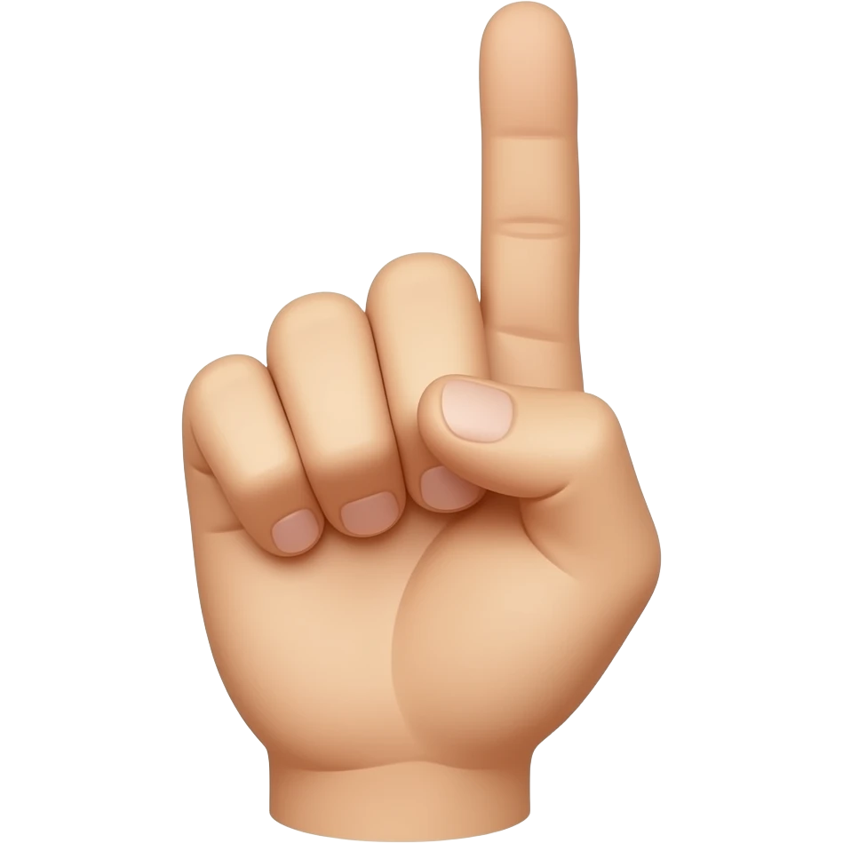 Raised hand emoji