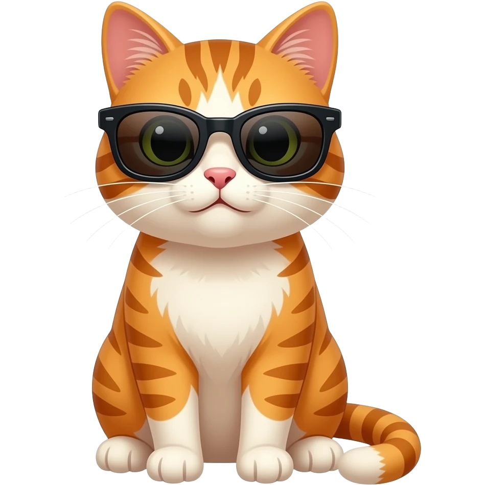 Cat wearing sunglasses emoji