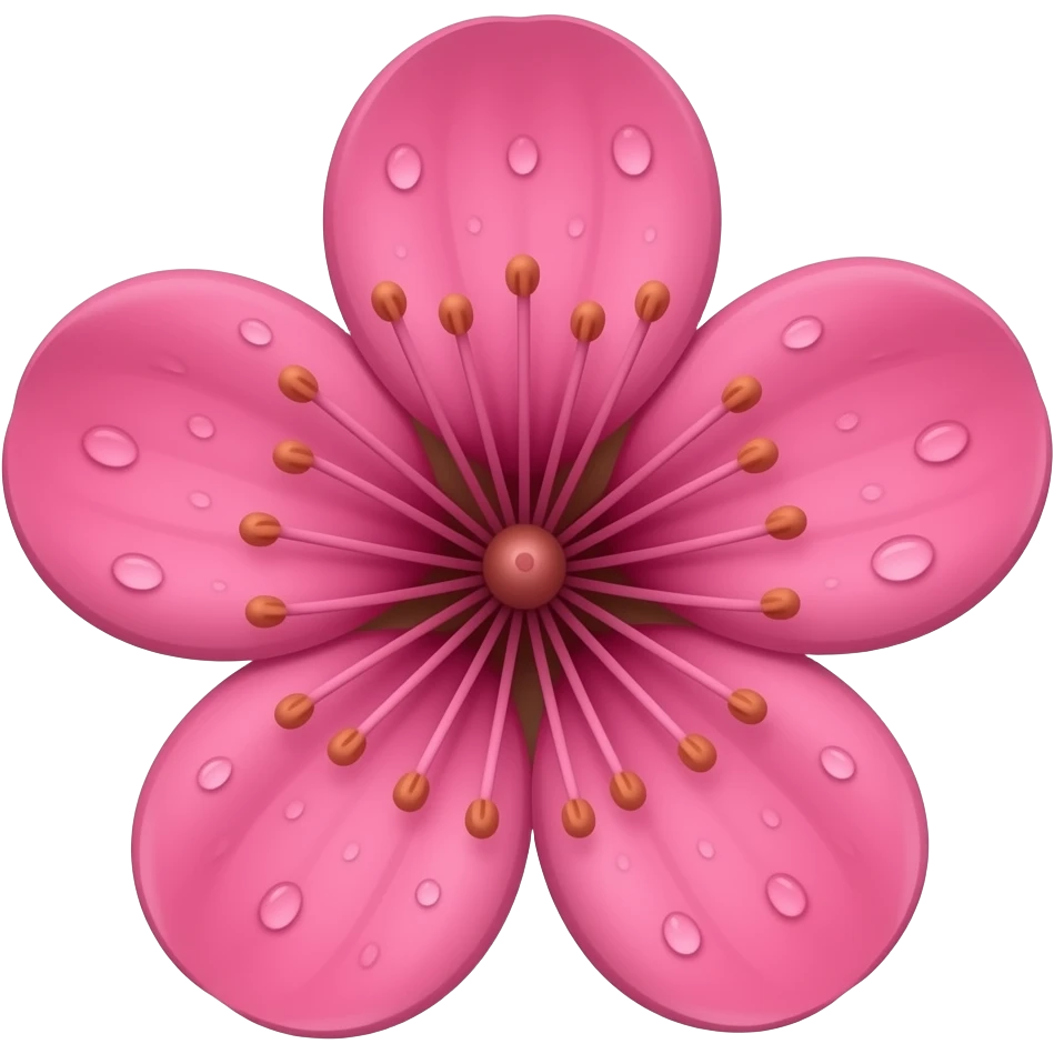 нарисуй цветок Malus 'Brandy Magic' emoji