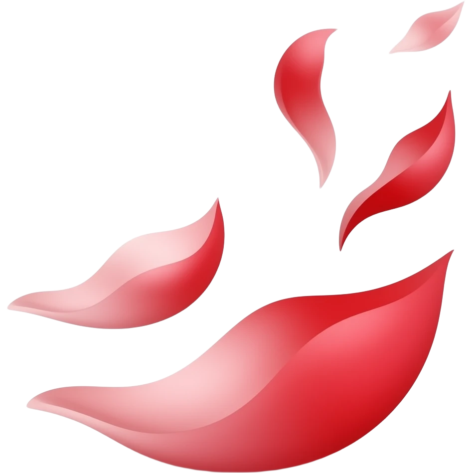 falling red petals emoji