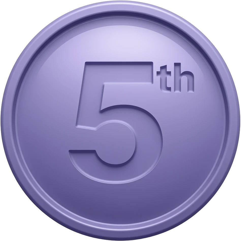 5th place medal purple emoji