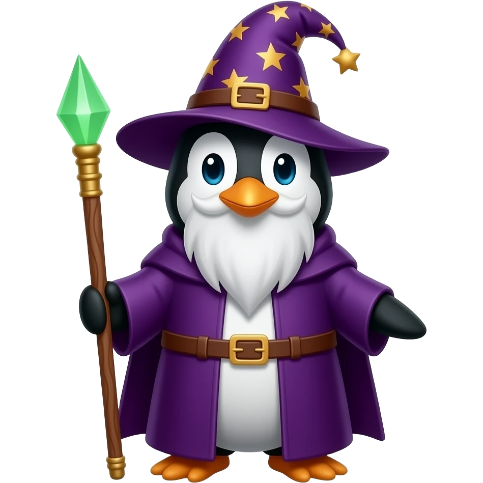 Penguin Wizard emoji