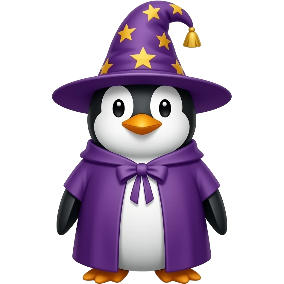 Penguin Wizard emoji