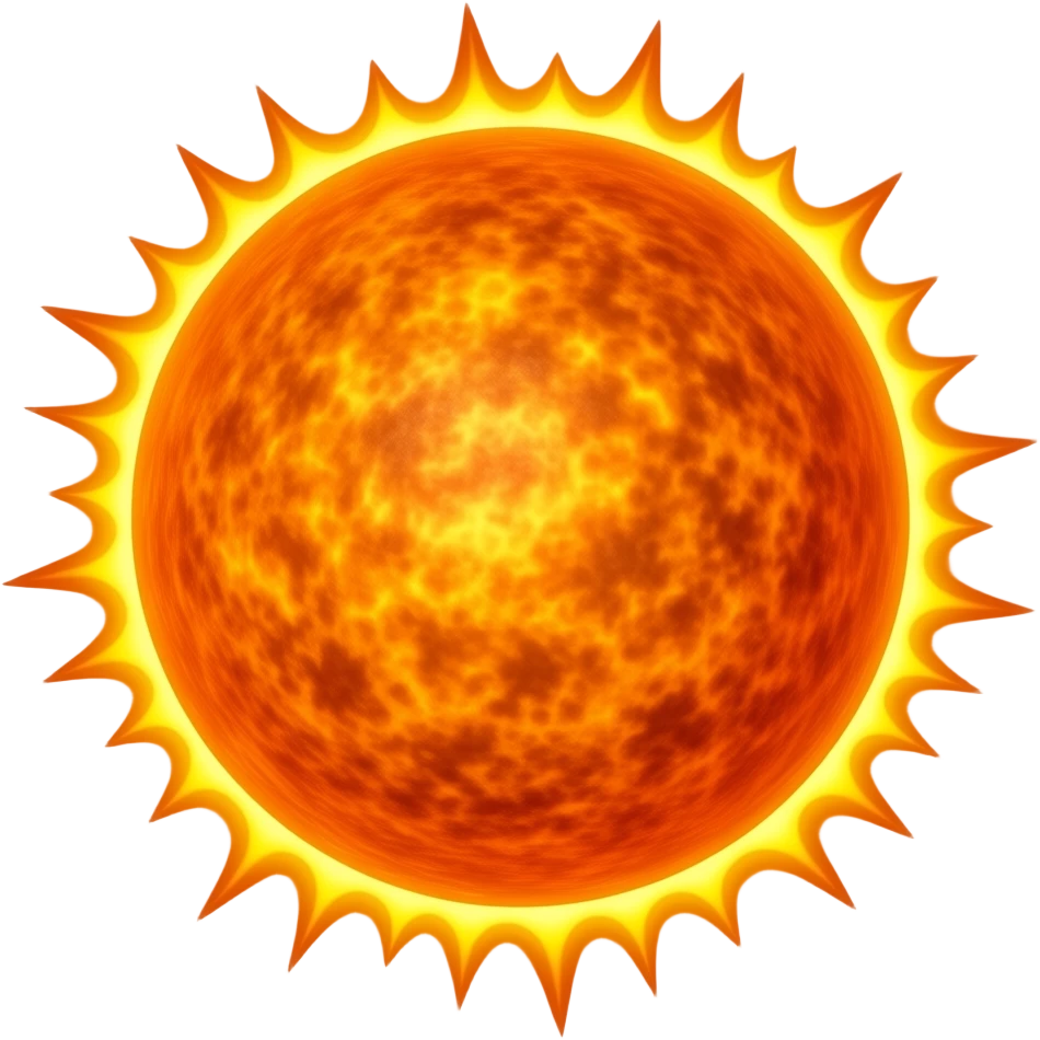 Solar flare emoji