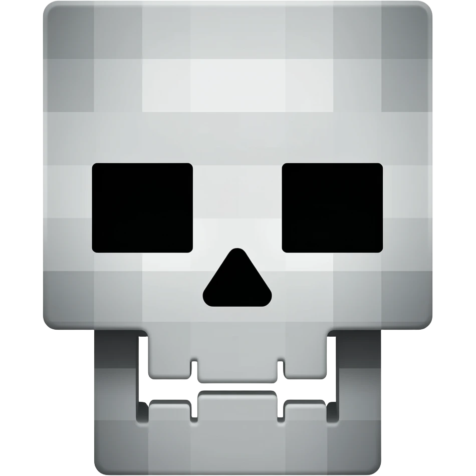 Minecraft Skeleton Face emoji