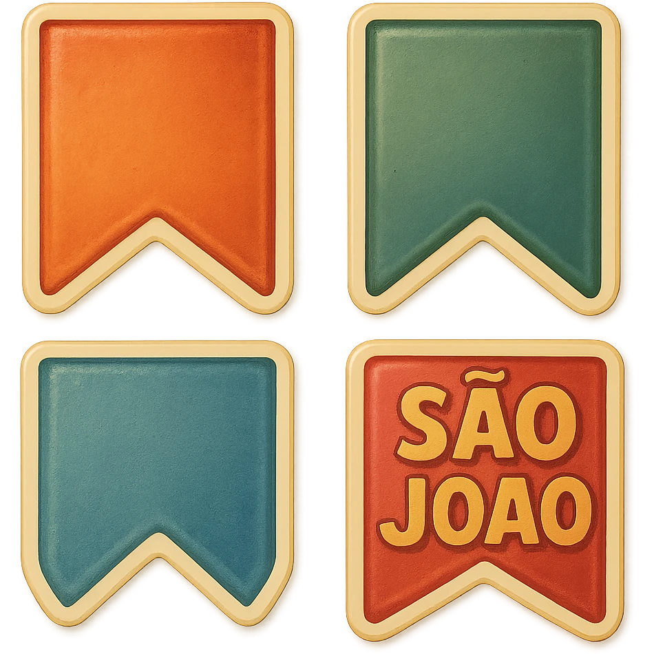 bandeirinhas de São João, vintage, cores desbotadas, detalhes envelhecidos emoji