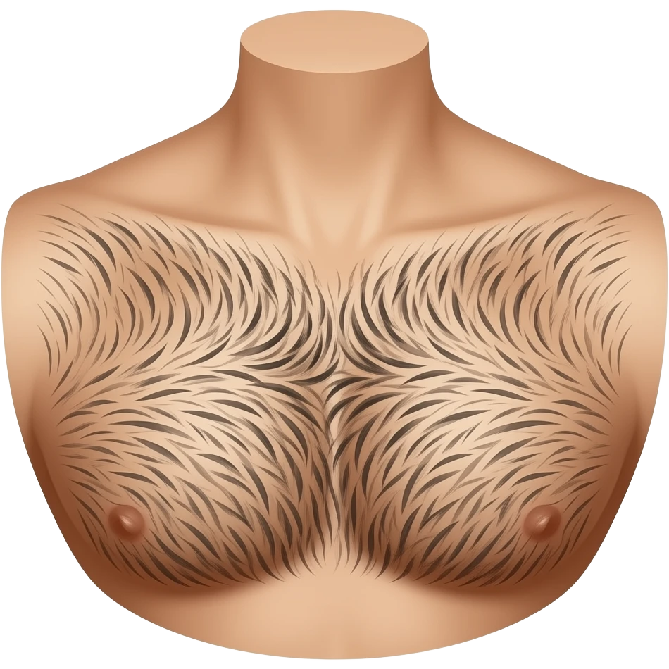A lot of grey chest hair emoji