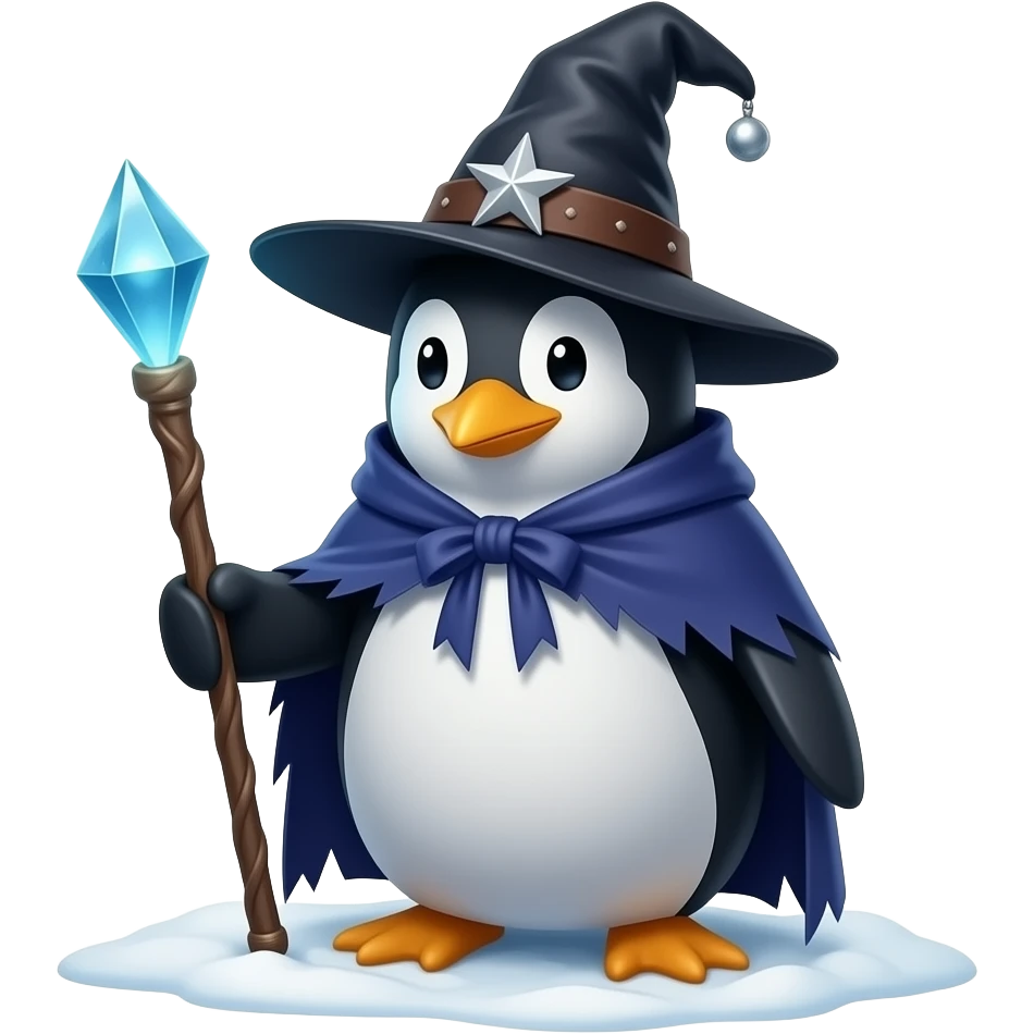 Penguin Wizard emoji