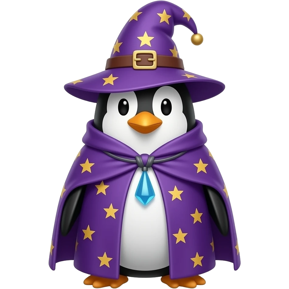 Penguin Wizard emoji