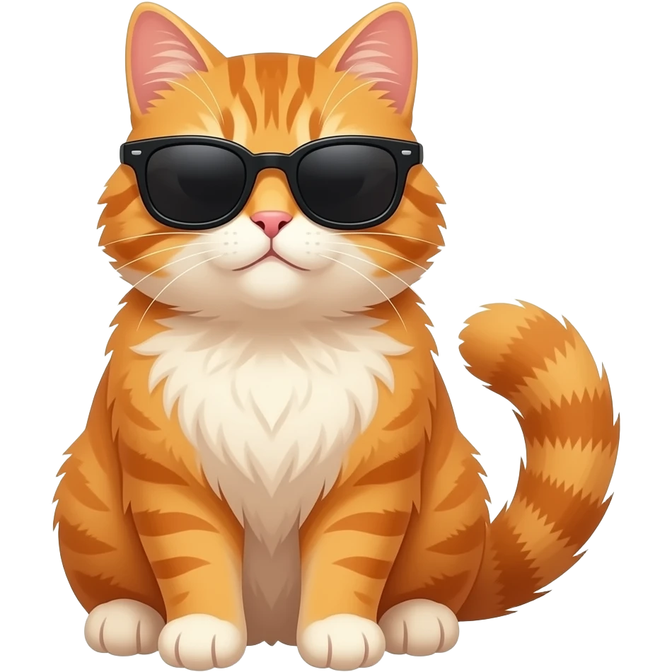 Cat wearing sunglasses emoji