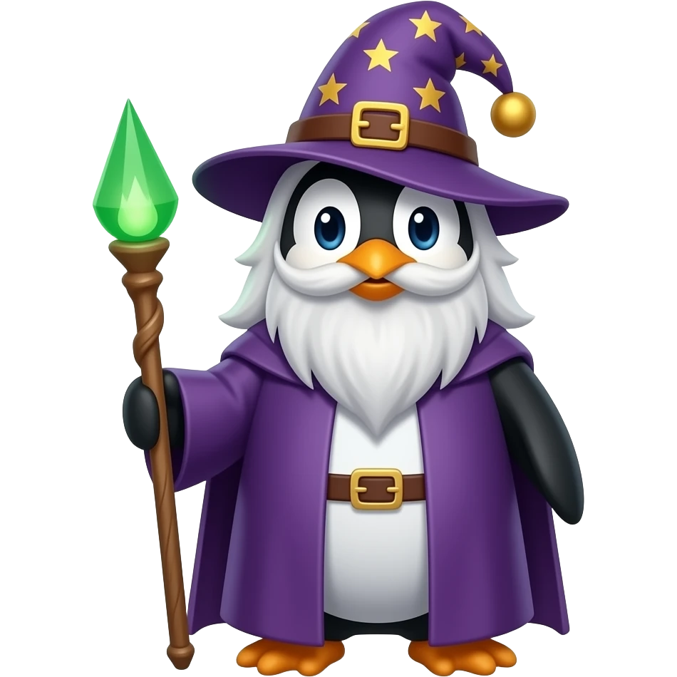 Penguin Wizard emoji