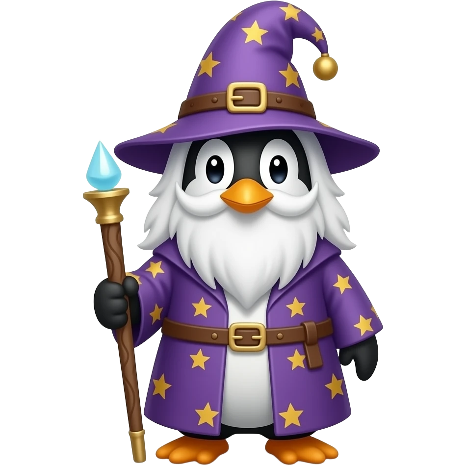 Penguin Wizard emoji