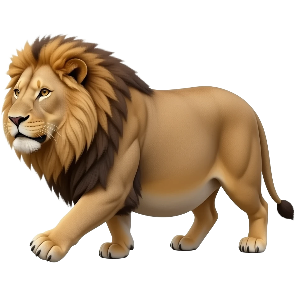 A reality lioness,trying to walk normally,but her huge overstuffed tummy rolls side to side,the lioness ate way too much,she became so fat,she has the biggest pot belly. emoji