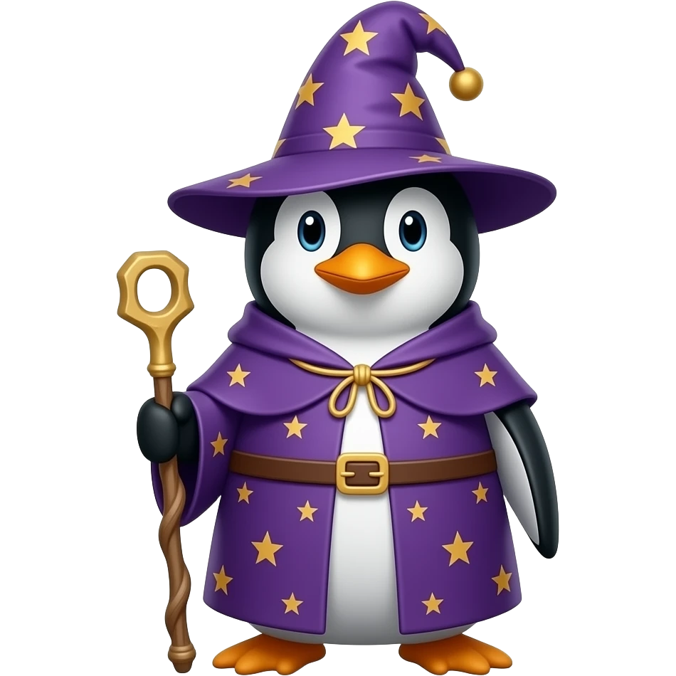 Penguin Wizard emoji