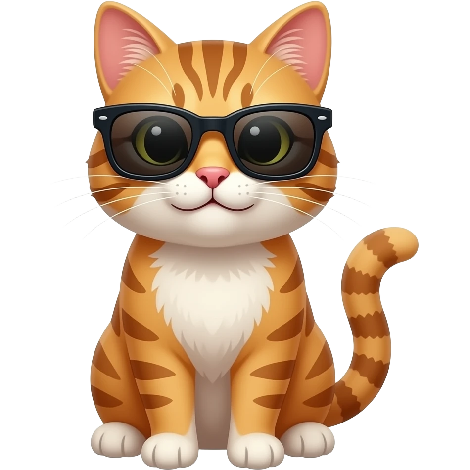 Cat wearing sunglasses emoji
