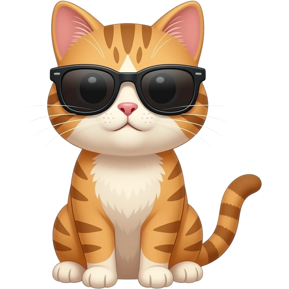 Cat wearing sunglasses emoji