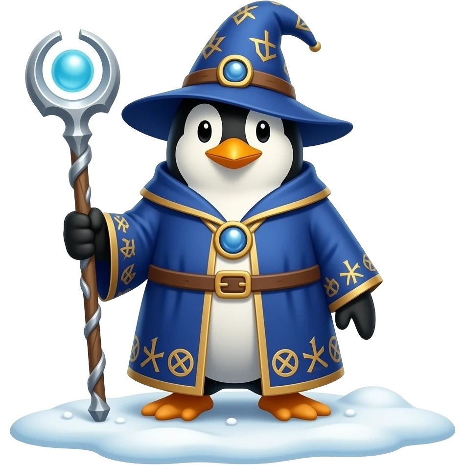 Penguin Wizard emoji