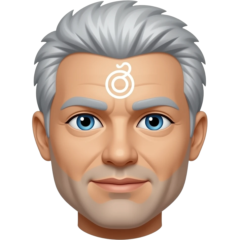 As it is the symbol between his eyes emoji