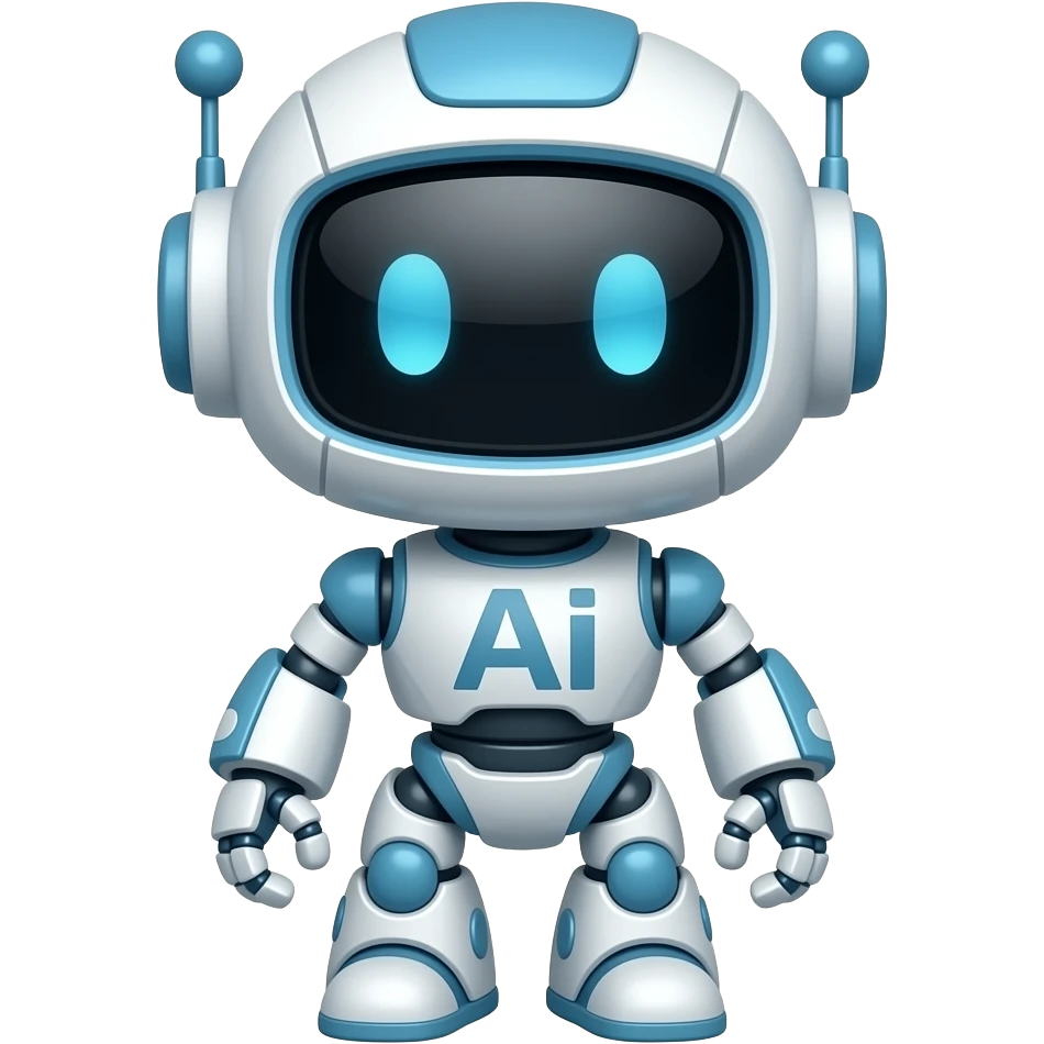 an AI robot agent a cute one? emoji