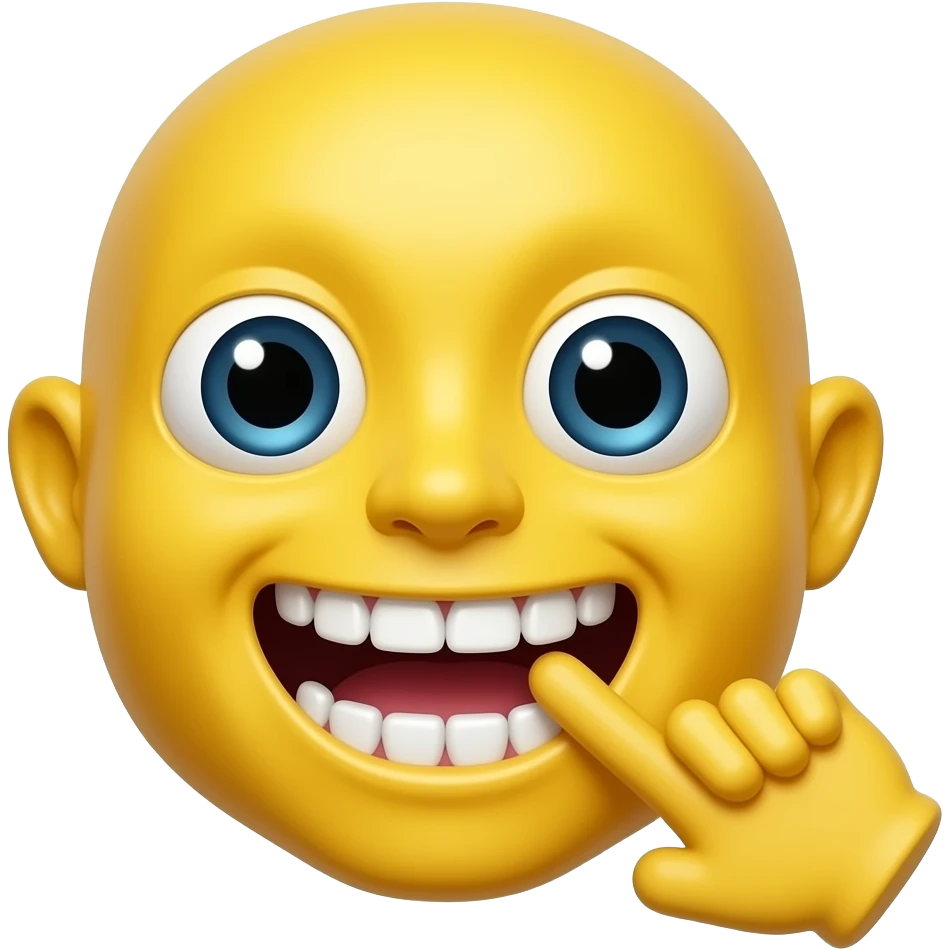 A yellow circle emoji biting their finger in a fun flirty way. Make sure it’s biting with teeth more together l emoji