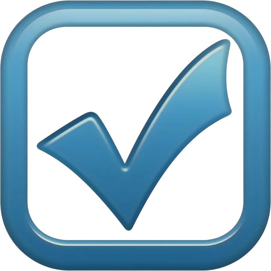Verification blue tick emoji