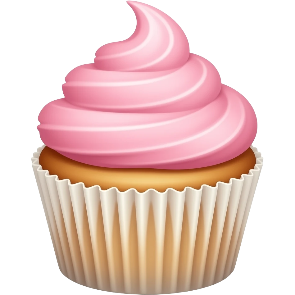 Cupcake with pink icing emoji