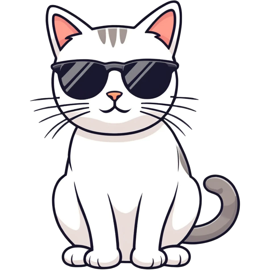 Cat with sunglasses emoji