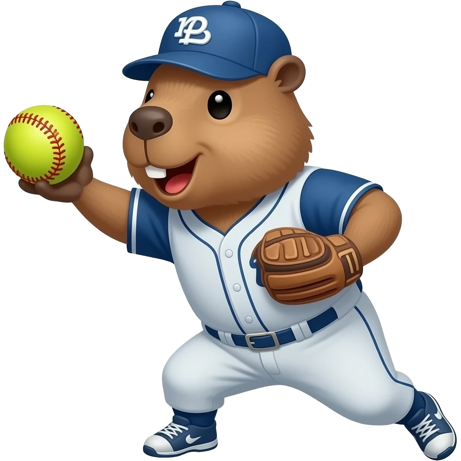 Capybara softball emoji