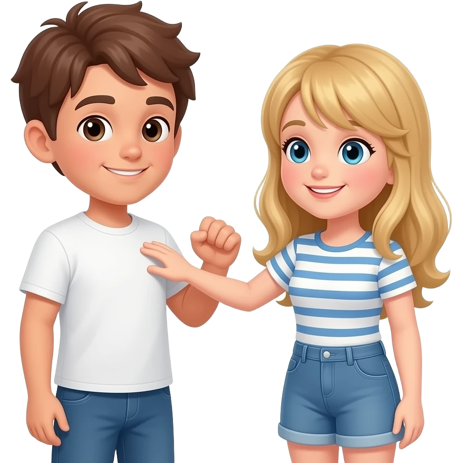 boy breast press for girl emoji