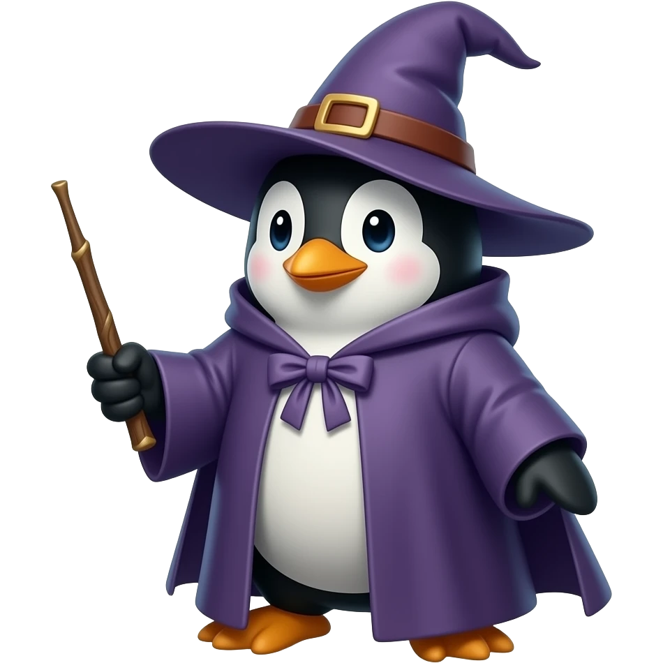 Penguin Wizard emoji