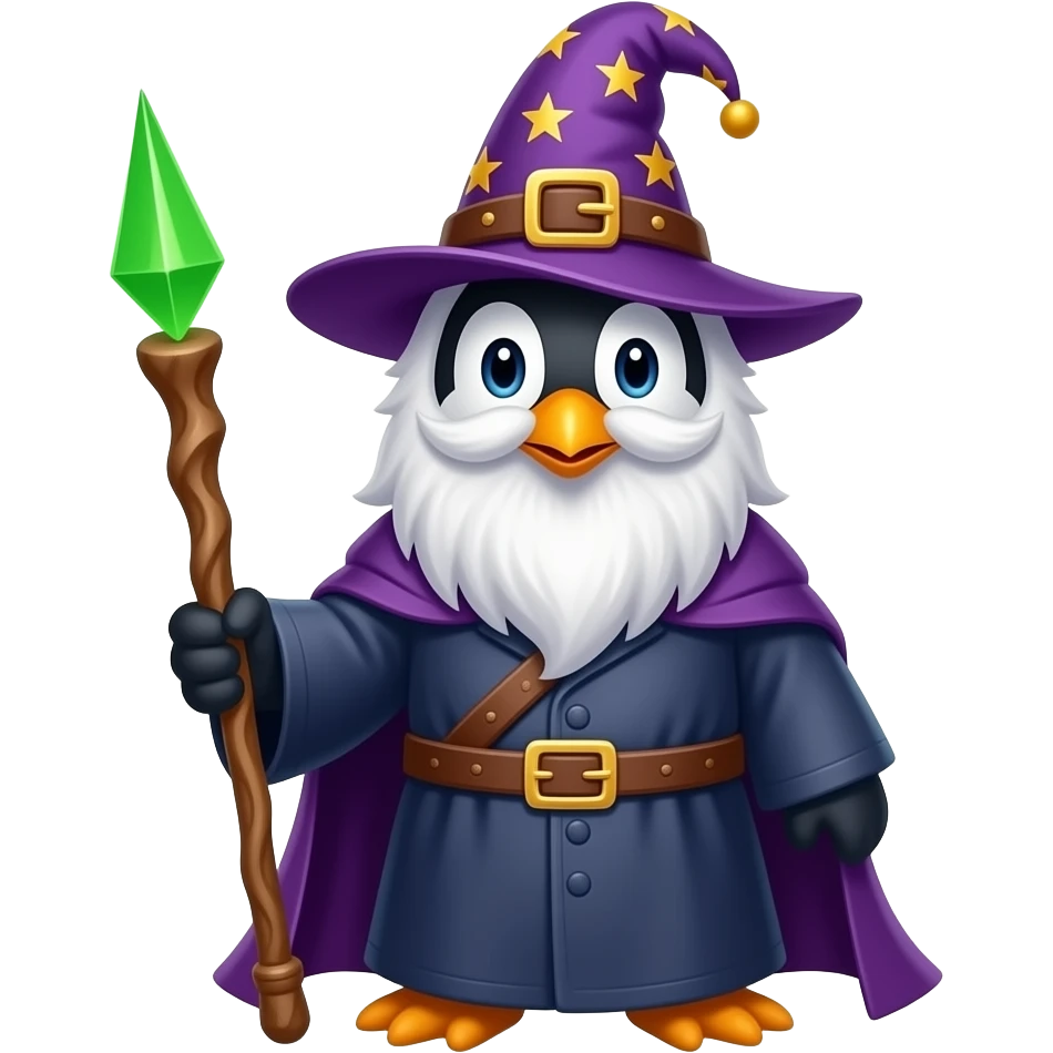 Penguin Wizard emoji