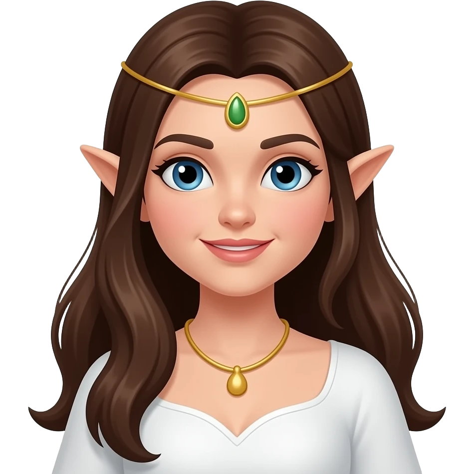 Elven princess brunette emoji