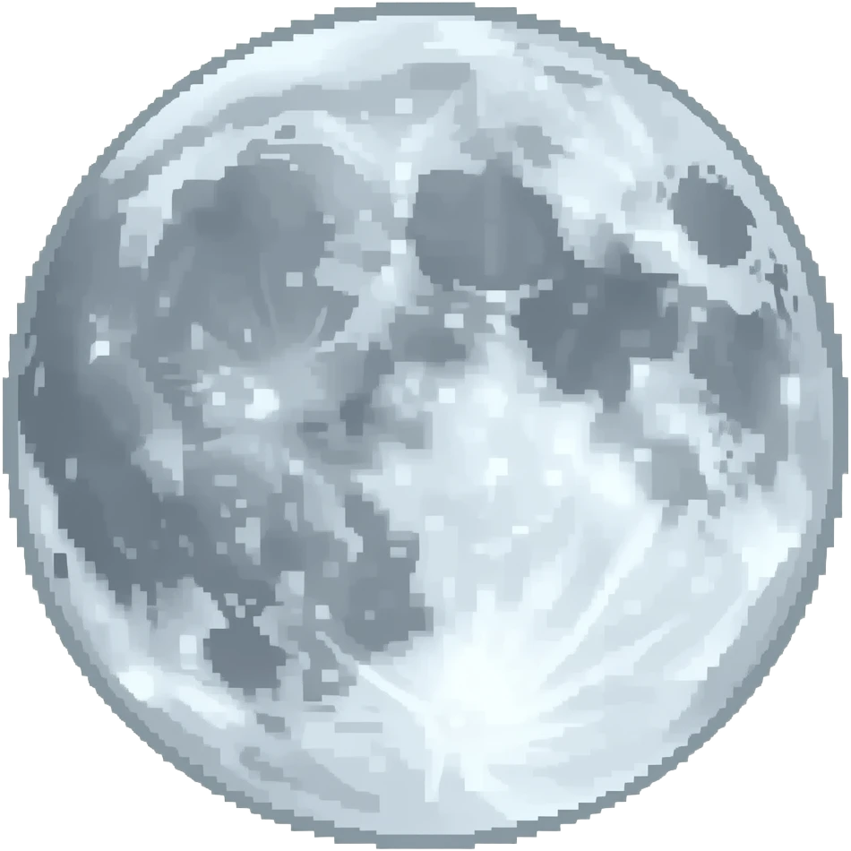 pixeled moon emoji