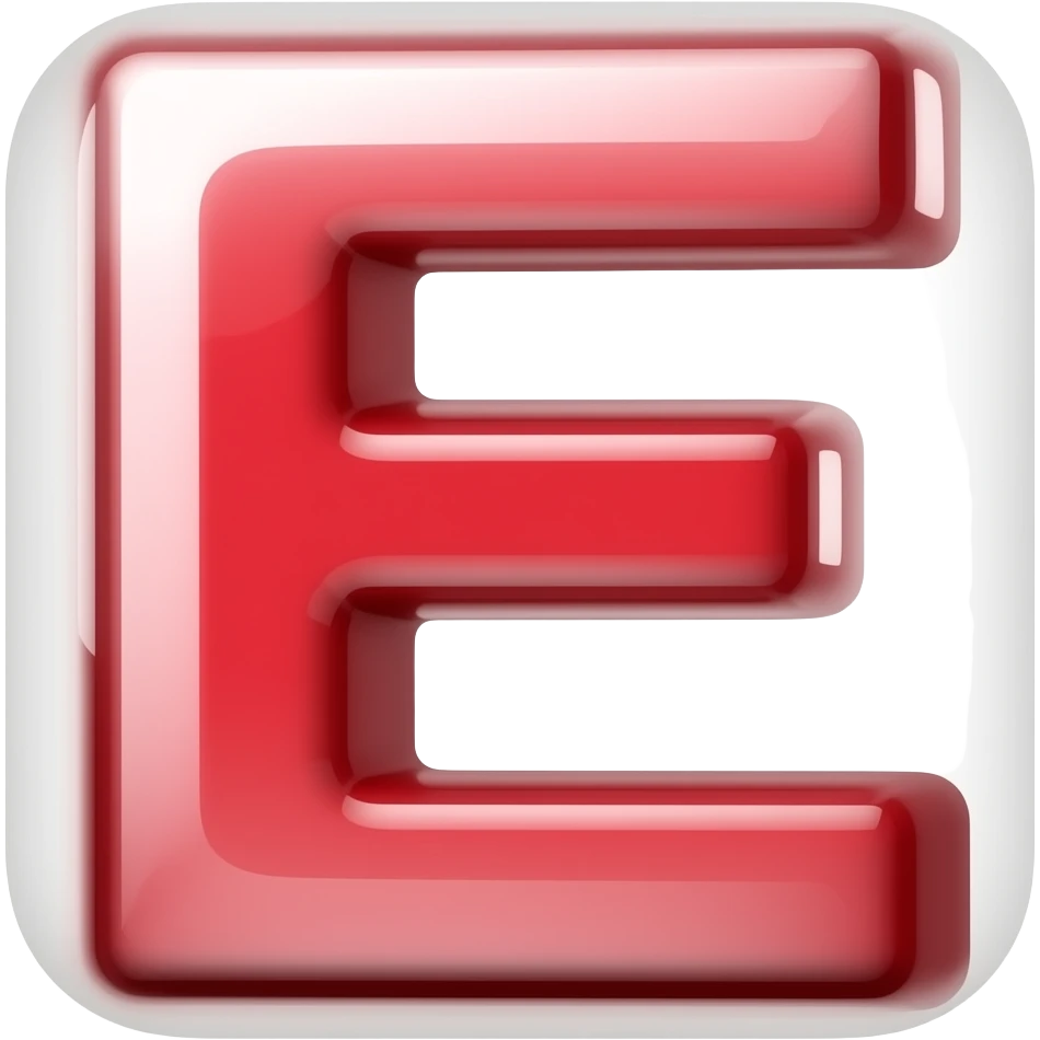 Red E emoji